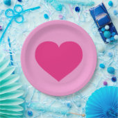 Heiß rotes Herz Pappteller (Party)