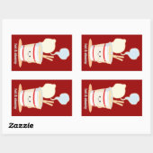 heiß und trocken rechteckiger aufkleber (Blatt)