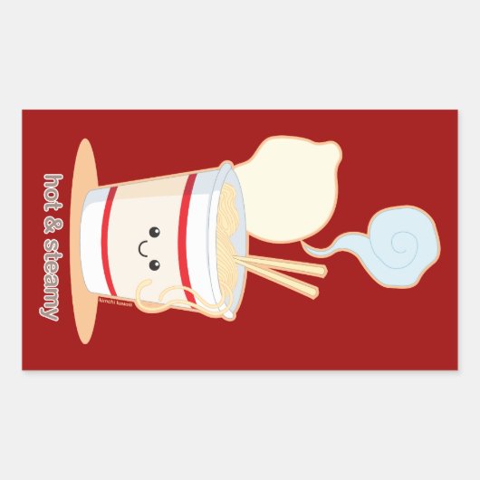 heiß und trocken rechteckiger aufkleber (Vorderseite)