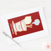 heiß und trocken rechteckiger aufkleber (Umschlag)