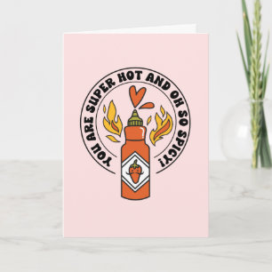 Heiß und würzig Valentinstagskarte mit Hot Sauce Karte