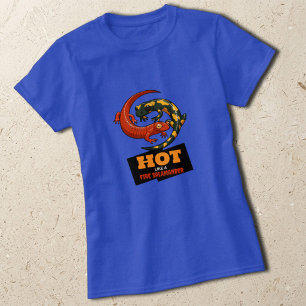 Heiß wie ein Feuersalamander Lustiger Kaffee Carto T-Shirt