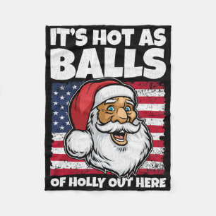 Heiß wie Santa Usa American Flag Shirt Weihnachten Fleecedecke