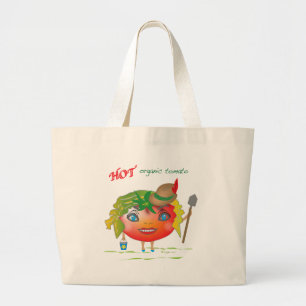Heiße Bio-Tomate Jumbo Stoffbeutel