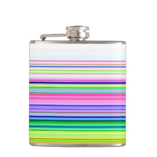 Heiße bunte Neonstreifen Flachmann