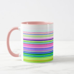 Heiße bunte Neonstreifen Tasse