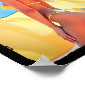 Heiße Bybe - Schönes Bikini-Mädchen mit Ukraine-Fl Poster (Ecke)