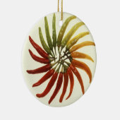 Heiße Chili-Paprikaschoten Keramik Ornament (Rechts)