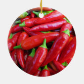 Heiße Chili-Paprikaschoten Keramikornament (Hinten)