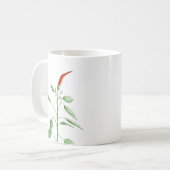 Heiße Chili-Pfeffer-Pflanzen-botanische Kaffeetasse (Vorderseite Links)