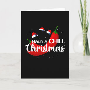 Heiße Chili-Pfeffer-Weihnachtsdesign, Unisex Karte