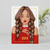 Heiße Cococoa Weihnachten Folien Feiertagskarte (Stehend vorne)