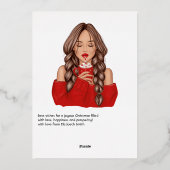 Heiße Cococoa Weihnachten Folien Feiertagskarte (Rückseite)