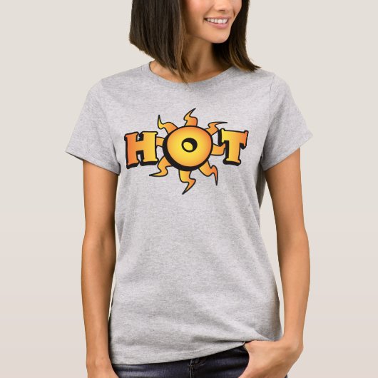 Heiße Damen Basic T-Shirt (Vorderseite)