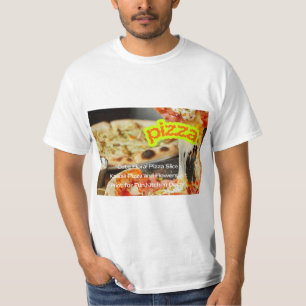 Heiße dampfende Pizza auf einem Teller - Frisches  T-Shirt