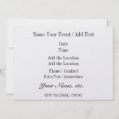 Heiße Dawg oder andere! Einladung (Rückseite)