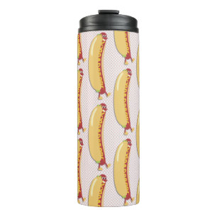 Heiße Diggity-Dog-Spaß Cheeky Retro-Charakter Thermosbecher