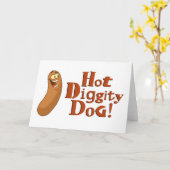 Heiße Diggity Hundekarte (freier Raum) Karte (Gelbe Blume)