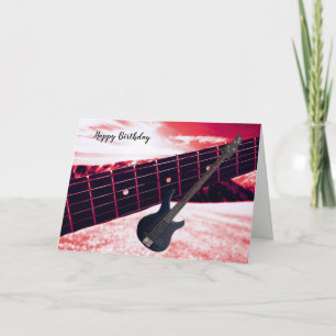 Heiße elektrische Gitarre zum Geburtstag Karte
