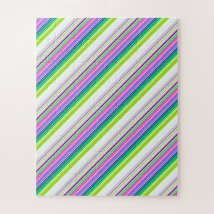 Heiße farbenfrohe Neonstreifen Puzzle