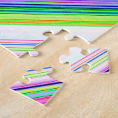 Heiße farbenfrohe Neonstreifen Puzzle (Seite)