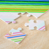 Heiße farbenfrohe Neonstreifen Puzzle (Seite)