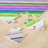 Heiße farbenfrohe Neonstreifen Puzzle (Seite)