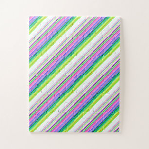 Heiße farbenfrohe Neonstreifen Puzzle