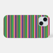 Heiße farbenfrohe Streifen iPhone 15 Hülle (Rückseite (Horizontal))