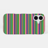 Heiße farbenfrohe Streifen iPhone 16 Hülle (Rückseite (Horizontal))