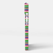 Heiße farbenfrohe Streifen iPhone Hülle (Linke Seite)