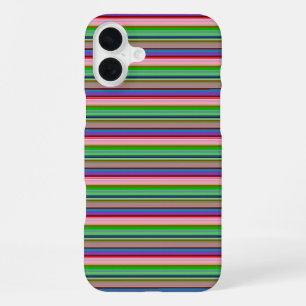 Heiße farbenfrohe Streifen iPhone 16 Plus Hülle