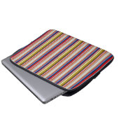 Heiße farbenfrohe Streifen Laptopschutzhülle (Vorne Knopf)