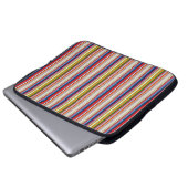 Heiße farbenfrohe Streifen Laptopschutzhülle (Vorne Knopf)