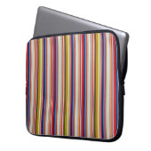 Heiße farbenfrohe Streifen Laptopschutzhülle (Vorderseite Links)