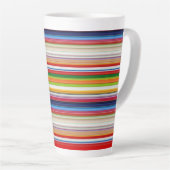Heiße farbenfrohe Streifen Milchtasse (Rechte Ecke)
