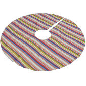 Heiße farbenfrohe Streifen Polyester Weihnachtsbaumdecke (Schrägansicht)