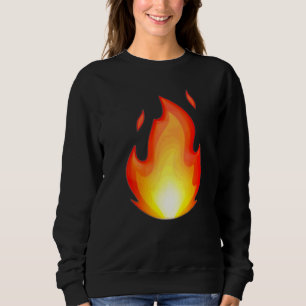 Heiße Feuerkleidung Angezündetes Outfit Zeigt Hitz Sweatshirt