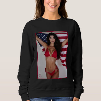 Heiße Frau auf T-Shirt für Männer - Amerikanische Sweatshirt