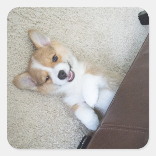 heiße Frau Quadratischer Aufkleber (Vorderseite)