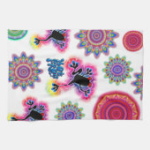 Heiße Frosch-Brandung psychedelisches BoHo Geschirrtuch (Horizontal)