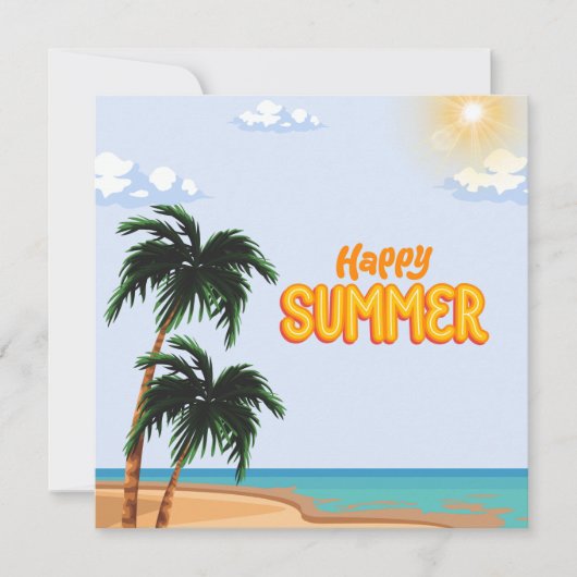 "Heiße Fun in der Sommerzeit!" Feiertagskarte (Vorderseite)