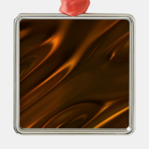 Heiße geschmolzene flüssige Schokolade gemasert Silbernes Ornament
