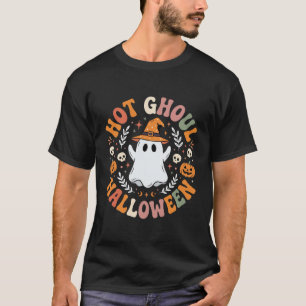 Heiße Ghoul Halloween Retro-Geist Grafik T-Shirt