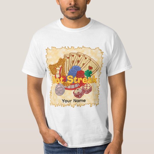Heiße Glückssträhne Poker T-Shirt (Vorderseite)