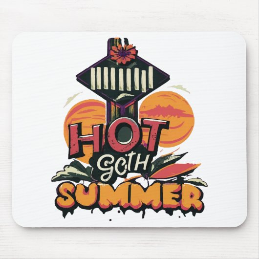 Heiße Goth Sommer Chic Mousepad (Vorne)