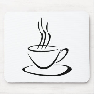 Heiße große Tasse Kaffee kann nicht ohne Kaffee le Mousepad