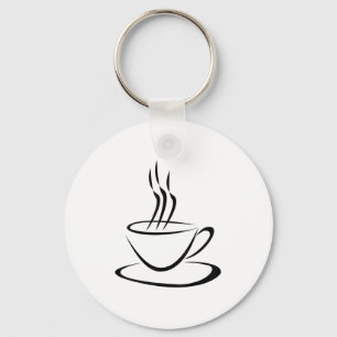 Heiße große Tasse Kaffee kann nicht ohne Kaffee le Schlüsselanhänger