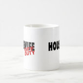Heiße Hausfrau (Schwarzes) Kaffeetasse (Mittel)