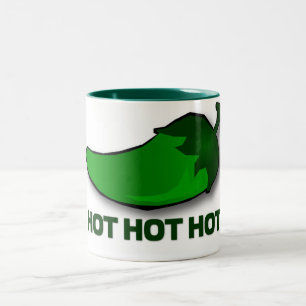 Heiße heiße heiße Jalapeno-Tasse Zweifarbige Tasse